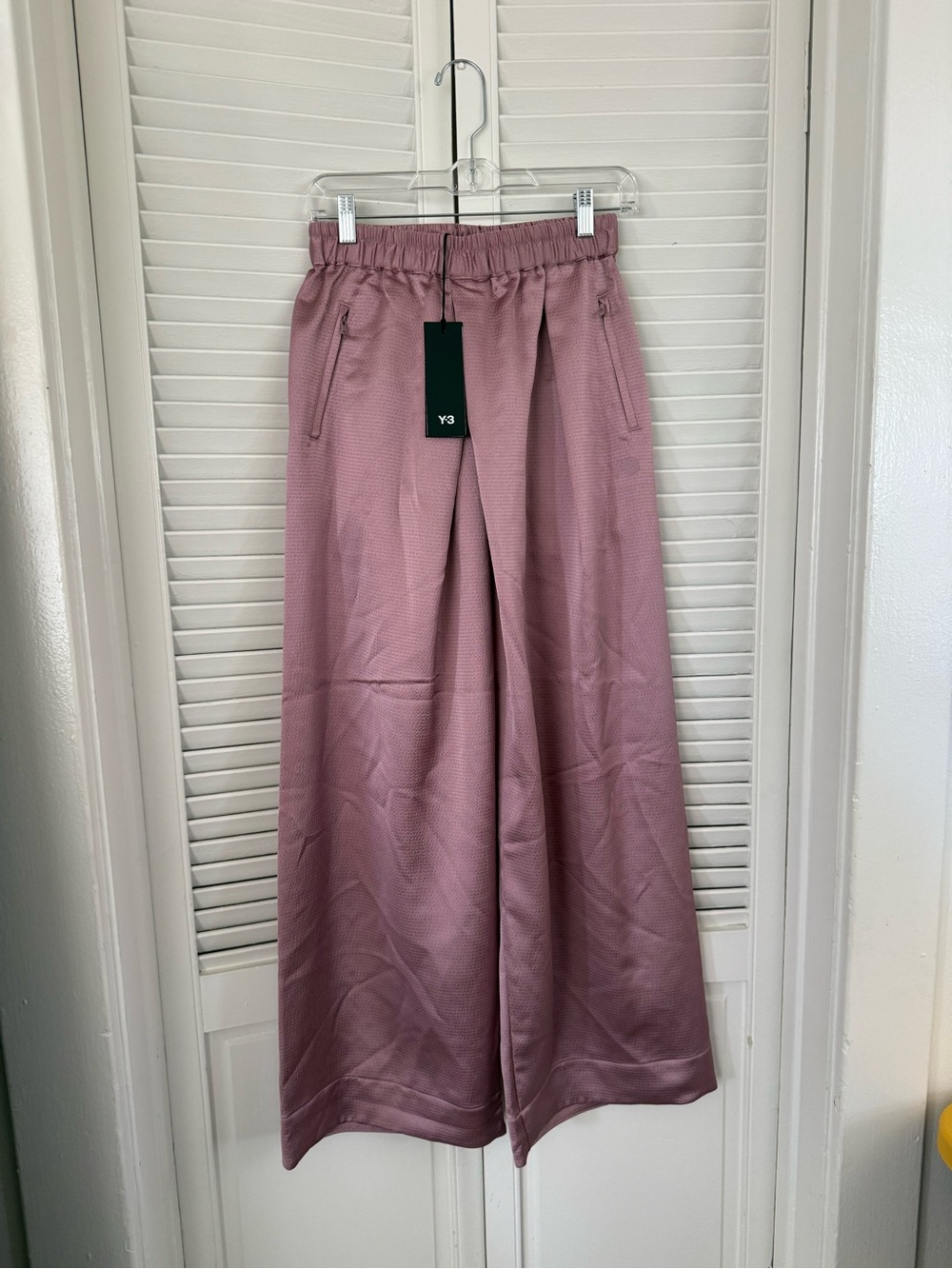 Y-3 Dusty Rose Wide-Leg Track Pants